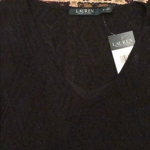 Lauren Ralph Lauren Little Black Summer Dress Sz M